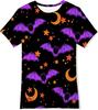 Camiseta de Manga Corta para Niño de Halloween Infantil Europeo y Americano Transfronterizo Maravilloso y Feliz Truco o Trato Diablo Murciélago Impresión Digital 3D
