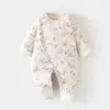 Mameluco para bebé, Ropa para bebé niña, Nuevo estilo de otoño e invierno, Algodón puro acolchado para bebé niño, Abrigo de algodón cálido engrosado, Abrigo de algodón
