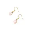 Pendientes de Borla Ovalados Geométricos Versátiles de Perla de Agua Dulce para Mujer Coreana Joyería de Lujo Ligero para Transmisión en Vivo