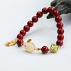 Pulsera Personalizada Conejo Morado Cinabrio Arena Dorada Joyería Año del Conejo Fábrica Transmisión en Vivo Dropshipping S2103106