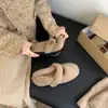 Zapatos Mary Jane de mujer, estilo nuevo 2026, con aumento interno de altura y forro de felpa, adecuados para uso en exteriores, botas de nieve sin cordones, zapatos de algodón y mocasines