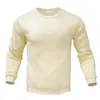 Moletom Masculino Casual Gola Redonda Manga Longa Outono e Inverno Jaqueta Quente com Forro de Fleece Pulôver Moletom Moderno Casual Versátil