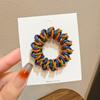 Anillo para el pelo de línea telefónica para mujer, cuerda para el pelo pequeña estilo coreano, cuerda para el pelo, cinturón de goma negro, diadema de bobina eléctrica, tamaño grande