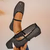 Zapatos de Verano de Malla Calada Estilo Francés Mary Jane para Mujeres Pequeñas, Moda Transfronteriza 2026