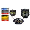 Faro de Motocicleta Eléctrico Foco LED de Cuatro Perlas Lente de Luz Fuerte Iluminación de Carretera Haz Alto y Bajo Integrado Plástico de Modificación 12V