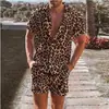 Estación Independiente Verano Hombres Nuevo Camisa Hawaiana de Vacaciones Conjunto de Pantalones Cortos Casuales de Playa Impresión Digital