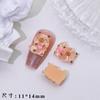 Resina para Nail Art Joias Desenho Animado Celebridade da Internet Maillard Tridimensional Mini Capivara Marrom Acessórios para Unhas de Capivara