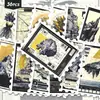 36 Piezas de Pegatinas de Sellos de Mariposas de Especímenes Vintage en Estilo de Dibujo Lineal Industrial para Diarios, Maletas, Decoración Impermeable DIY Venta al por Mayor