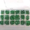Caja de Reparación de Anillos de Sellado de 270 Piezas Caja de Reparación de Anillos Tóricos para Aire Acondicionado de Coche Caja de Anillos de Goma Verdes de 530 Piezas