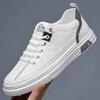 Zapatos de Hombre 2024, Modernos y Casuales, Zapatos Blancos de Cuero Realmente Súper Suave, Zapatos de Cuero para Hombre, Zapatos de Suela Blanda, Zapatos Elásticos Ligeros