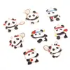 [Original] Serie Deportiva Tenis de Mesa Panda Bádminton Panda Colgante Llavero de Aleación de Zinc