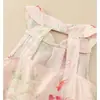Roupas de Bebê Verão Macacão de Amarrar Roupa de Sair Recém-nascido Menina Macacão Completo Lua de Mel Cem Dias Vestido Roupas de Verão