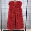 Chaleco de Piel Sintética tipo Borrego de Invierno 2026 Estilo Largo Chaleco Cálido Chaleco Chaqueta para Mujer Directo del Fabricante