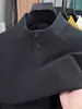 Sudadera de Color Sólido con Cuello Redondo y Diseño de Media Botonadura para Hombres y Mujeres, Estilo Nuevo Perezoso de Moda, Top Holgado Elegante y Versátil