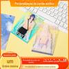 Cartão de animação acrílico personalizado retangular impressão UV estrela animação protagonista de jogo acrílico através de cartão personalizado