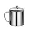 Vaso de acero inoxidable 304 para la boca, para estudiantes, con asa y tapa, resistente a caídas, grueso, para niños de jardín de infantes.