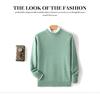 Suéter de Invierno 100% Lana Pura para Hombre Cuello Redondo 7 Agujas Grueso Suéter Jersey Suelto Cálido Cachemira Tejido Camiseta Base