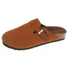 2024 Primavera e Outono Novo Estilo Tamanho Grande Birkenstock Bico Fechado Sola Grossa Casual Versátil Europeu e Americano Romana Sapatos Femininos