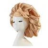 Gorro de Satén Imitación Seda con Correa Suave Ajustable, Gorro de Noche, Adecuado para Dormir, Gorro con Correa para Cabello Rizado