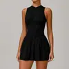 Vestido Dare Xiuyun Falso Duas Peças Gola Vertical para Corrida ao Ar Livre Saia Base Antideslizante Linha A Saia de Tênis 9094
