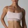 Camisola con Encaje Francés Cosido y Banda para Mujer, Ligera, Transpirable, Sexy, Sin Varillas, Sujetador Básico para el Día a Día