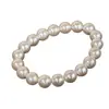 HEIY BAI Pulsera de Perlas Artificiales Retro Francesa Pulsera Completamente de Perlas Pulsera de Temperamento Elegante Hilo Simple para Mujer