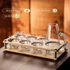 Copos de Cristal Criativos de Alta Qualidade Estilo Chinês para Uso Doméstico, Copinhos Premium de Luxo Leve, Conjunto para Servir Vinho