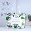 Bolsa de Praia de Lona Estilo Coreano Transfronteiriça, Bolsa de Ombro Casual para Compras, Bolsa Feminina Portátil Retrô Literária, Bolsa Tote de Grande Capacidade