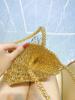 Nova Bolsa Metálica Brilhante Bolsa de Contas Bolsa de Lantejoulas de Axila Bolsa de Compras Bolsa de Ombro Elegante Bolsa de Mão de Celebridade
