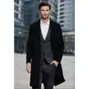 Gabardina de moda para hombre transfronteriza al por mayor, moda europea y americana otoño e invierno, gabardina de longitud media, abrigo de lana para hombre talla grande