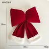 Nuevo Lazo Borgoña de Terciopelo para Navidad Decoración Colgante de Tela para Árbol de Navidad Decoración de Atmósfera para Centro Comercial