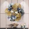 Novo estilo chinês folha de ginkgo sala de estar relógio de parede relógio de parede artístico luz de casa luxo estilo americano simples criativo relógio decorativo