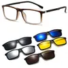 Set de Gafas de Sol Polarizadas Magnéticas Clip-On Nuevo Cinco-en-Uno Transfronterizo Gafas de Sol para Hombre Tr90 Fabricante Venta al por Mayor 25