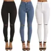 Amazon Europeo y Americano deseo moda ajuste ceñido elástico jeans leggings para mujer fábrica de jeans suministro primario talla súper grande