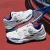 Tênis de Badminton 2025 Novo Modelo Leve Antiderrapante Resistente ao Desgaste Amortecedor Tênis Esportivo Masculino Treinamento Tênis de Tênis Atacado Branco Cinza Nenhum