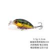 3,5g 2,8g Peixinho Gordo Balançante Micro Minnow Topwater com Olhos Vermelhos e Cauda Vermelha, Bolas Barulhentas, Isca de Pesca para Robalo
