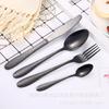 Juego principal de cuatro piezas de cubiertos de acero inoxidable 410 para comida occidental transfronteriza, tenedor, cuchara y cuchillo, cuchara, tenedor y cuchillo para bistec para propietario de restaurante y vino