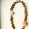 Sándalo Verde Sándalo Perla Cadena para Teléfono Móvil Cordón Antiperdida Gato Lindo Colgante de Perlas Hecho a Mano DIY