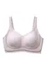 Ropa Interior Transpirable Sin Costuras para Mujer Verano Delgada Pecho Grande Hace Más Pequeño Soporte Lateral Grasa de las Axilas Anti-Caída Reúne Enfriamiento Transpirable Sujetador