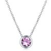 Cassie Jewelry - Collar de diamantes de estilo coreano transfronterizo para mujer, sencillo y redondo con circonitas, colgante de cristal estéreo corto
