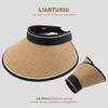 Grande aba protetor solar cap verão mulheres ciclismo anti-ultravioleta chapéu de sol chapéu de sol alargado 14cm