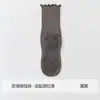 Calcetines de Yoga Personalizados con Punta Redonda y Suela Completa Antideslizante, de Media Caña, Borde Fruncido, Color Sólido, Compresión Ligera para Pilates y Gimnasio