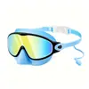 Gafas de natación infantiles de alta definición, impermeables y antivaho, con marco grande, tapones para los oídos integrados y soporte nasal al por mayor