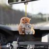 Pendente de decoração de carro de acrílico plano de dois gatinhos, novo, transfronteiriço