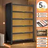 Estante Estilo Medieval, Estante de Aço, Armário de Armazenamento Retrô para Sala de Estar, Armário de Armazenamento à Prova de Poeira de Chão, Prateleira de Armazenamento Integrada de Parede
