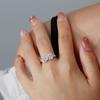 Anillo de mariposa con circonita en plata esterlina S925, anillo de boda femenino de plata esterlina de gran moda europea y americana, anillos de boda