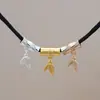Aleación Electroforesis Alta Retención de Color Colgante de Bambú Colgante Hoja de Bambú Agujero Pasante Accesorios Pulsera Estilo Antiguo DIY Cuentas Sueltas Accesorios Espaciadores