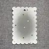 8X12 Borde Ondulado Agujero de 5-6 mm Colgante de Cadena Pequeña Tarjeta de Soporte Material de Bricolaje Empaque Tarjeta de Exhibición Tarjeta de Papel