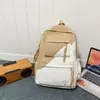 Mochila modelo nuevo 2026, gran capacidad, mochila de viaje casual y simple, estilo universitario, nicho de Instagram, mochila escolar de bloques de color, moderna