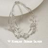 Pulsera de Plata Pura de Tres Generaciones para Mujer, Moderna, Sencilla y Elegante Cadena de Cuentas Giratorias, Regalo para Novia